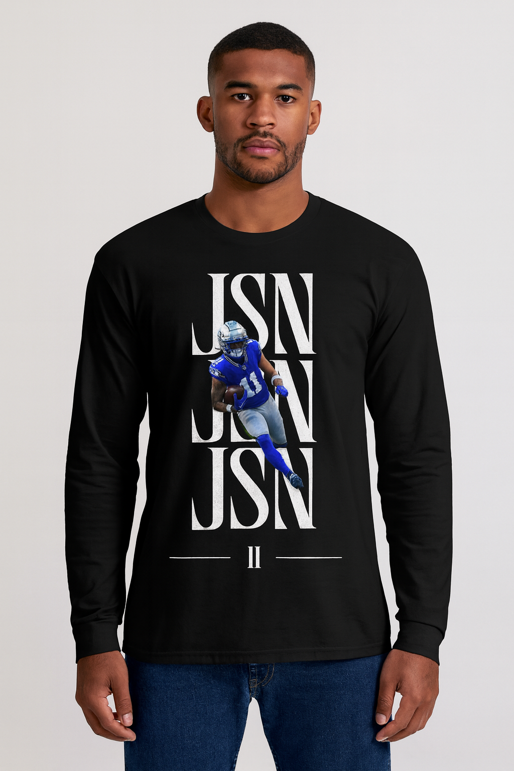 JSN graphic Long Sleeve Tee  Black
