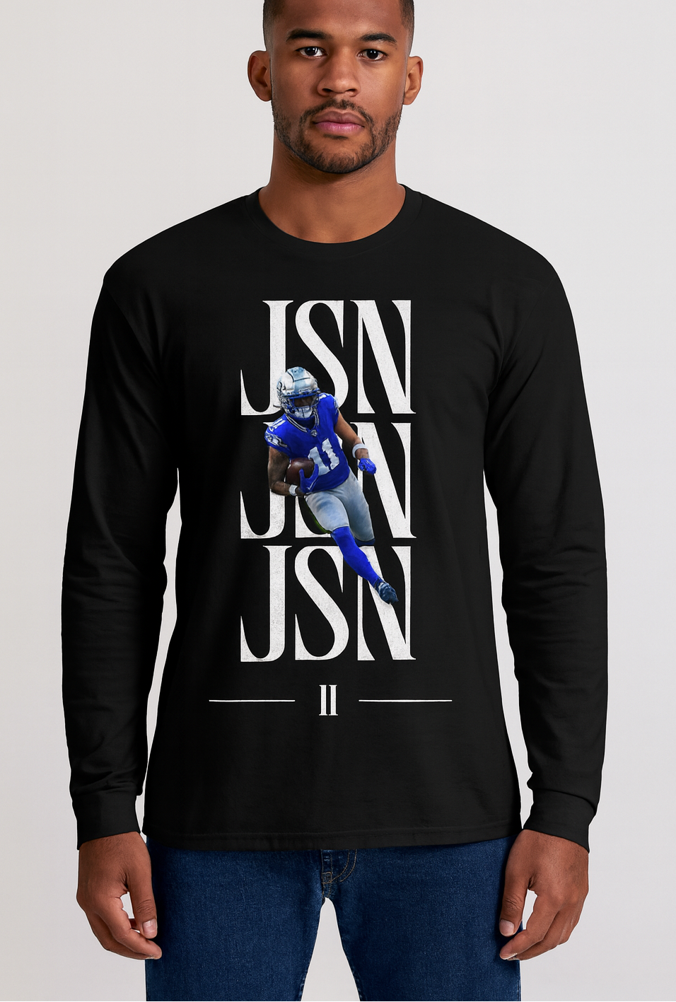 JSN signature Black Long Sleeve Graphic Tee